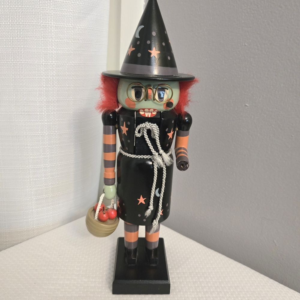 Vtg Witch Nutcracker Freiberger Erzgebrige Wood Halloween Germany READ